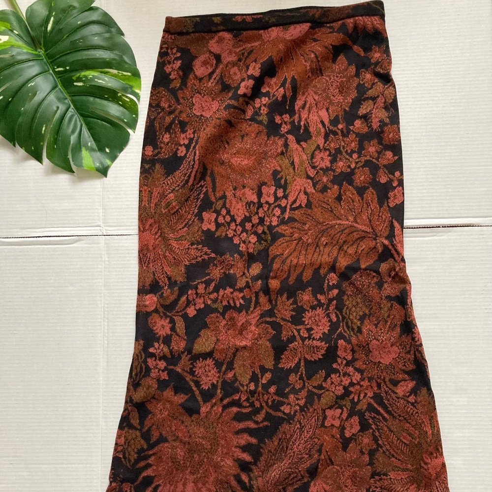 Womens Peruvian connection size large wool cotton blend maxi skirt